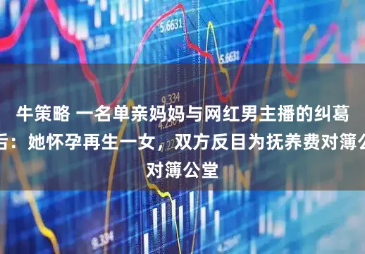 牛策略 一名单亲妈妈与网红男主播的纠葛背后：她怀孕再生一女，双方反目为抚养费对簿公堂